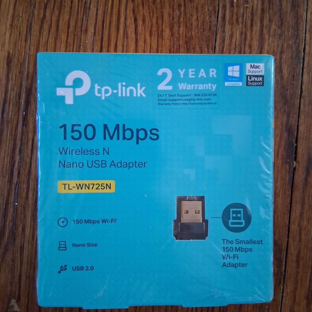 TP-Link Wireless N Nano USB Adapter - Teal and Black